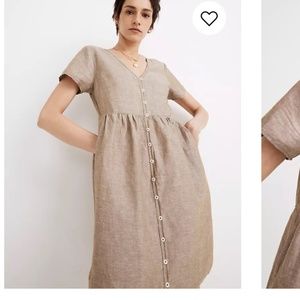 Madewell V-Neck Button-Front Mini Dress